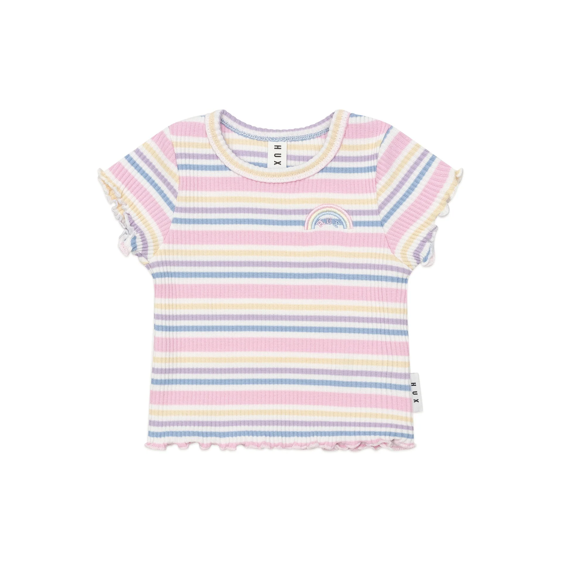 Huxbaby Rainbow Stripe Rib Tee