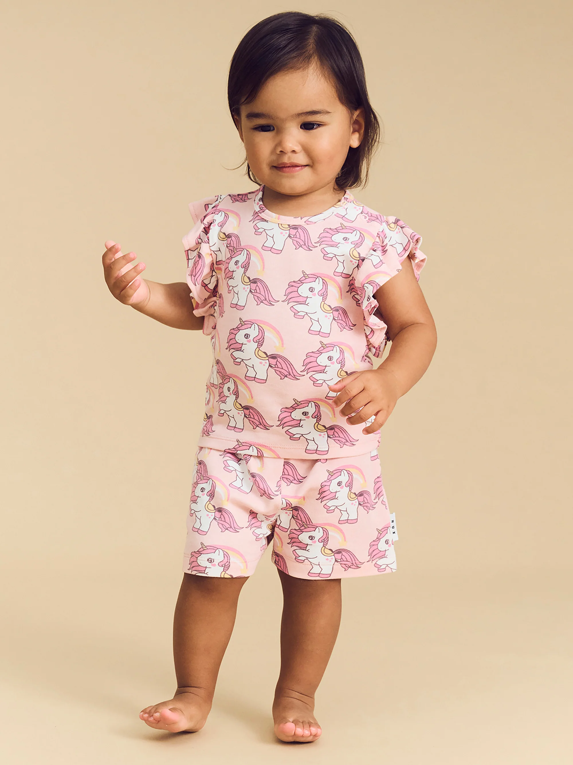 Rainbow Unicorn Frill Pyjamas - Candy - Image 2