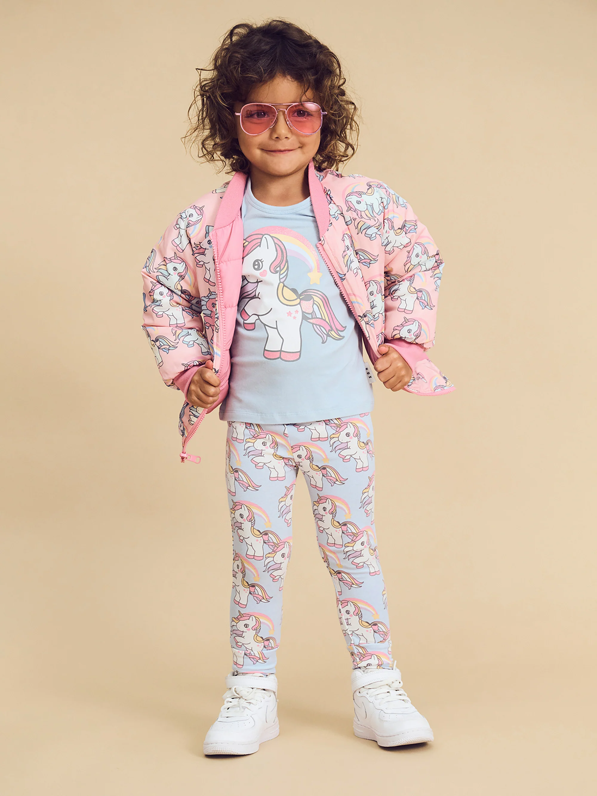 Rainbow Unicorn Frill Top - Ice Water - Image 2