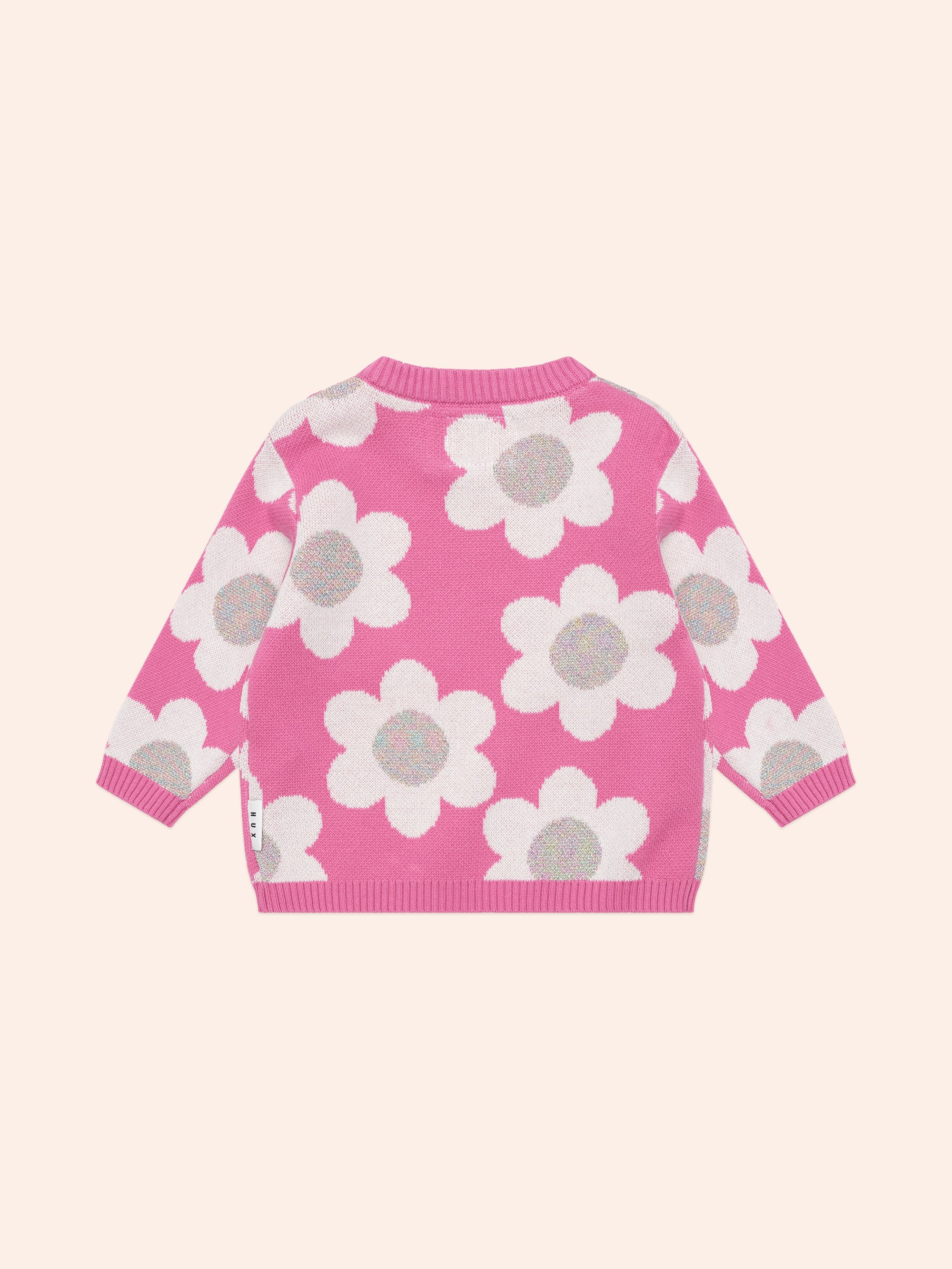 Huxbaby Raspberry Daisy Knit Jumper - Image 4