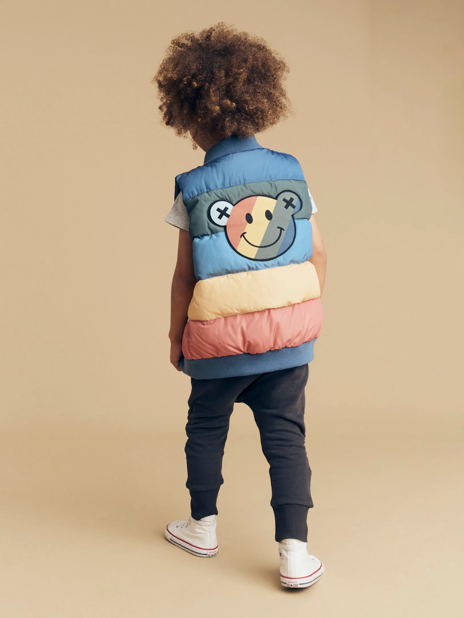 Smiley Rainbow Puffer Vest - Image 2