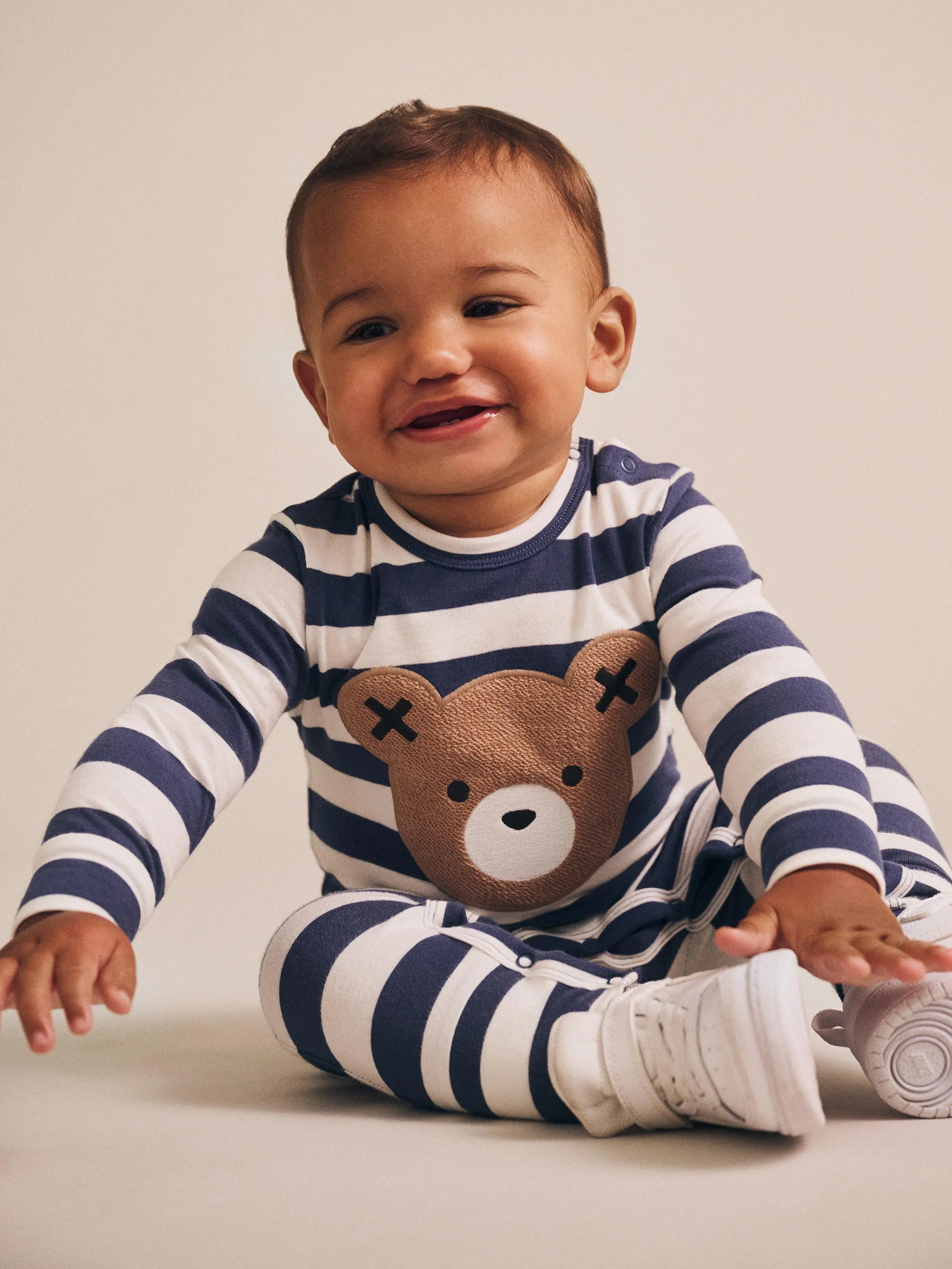 Huxbaby Stripe Huxbear Romper - Image 2