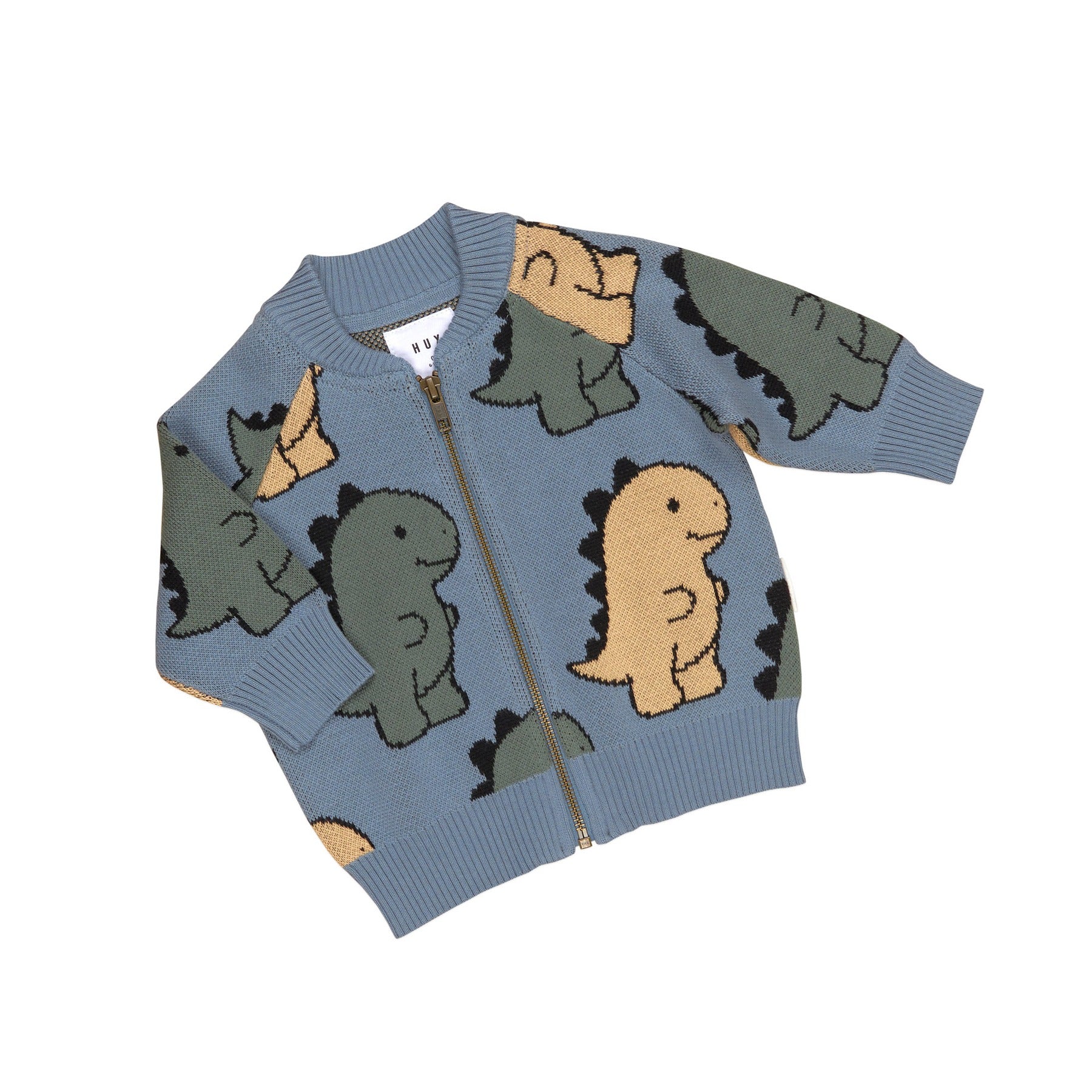 T-Rex Knit Bomber - Dino Blue - Image 4