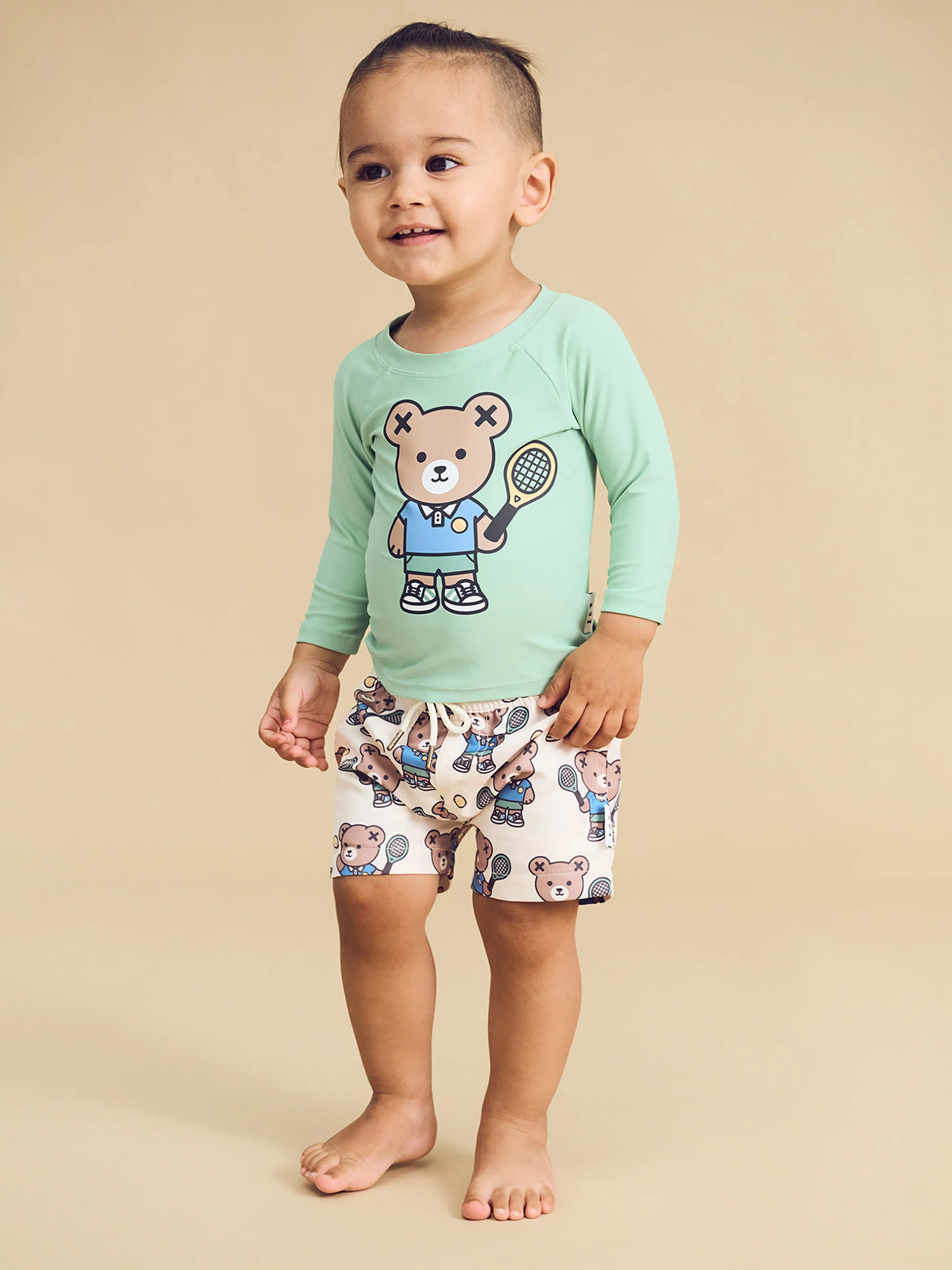Tennis Hux Swim Short - Ecru - Image 2