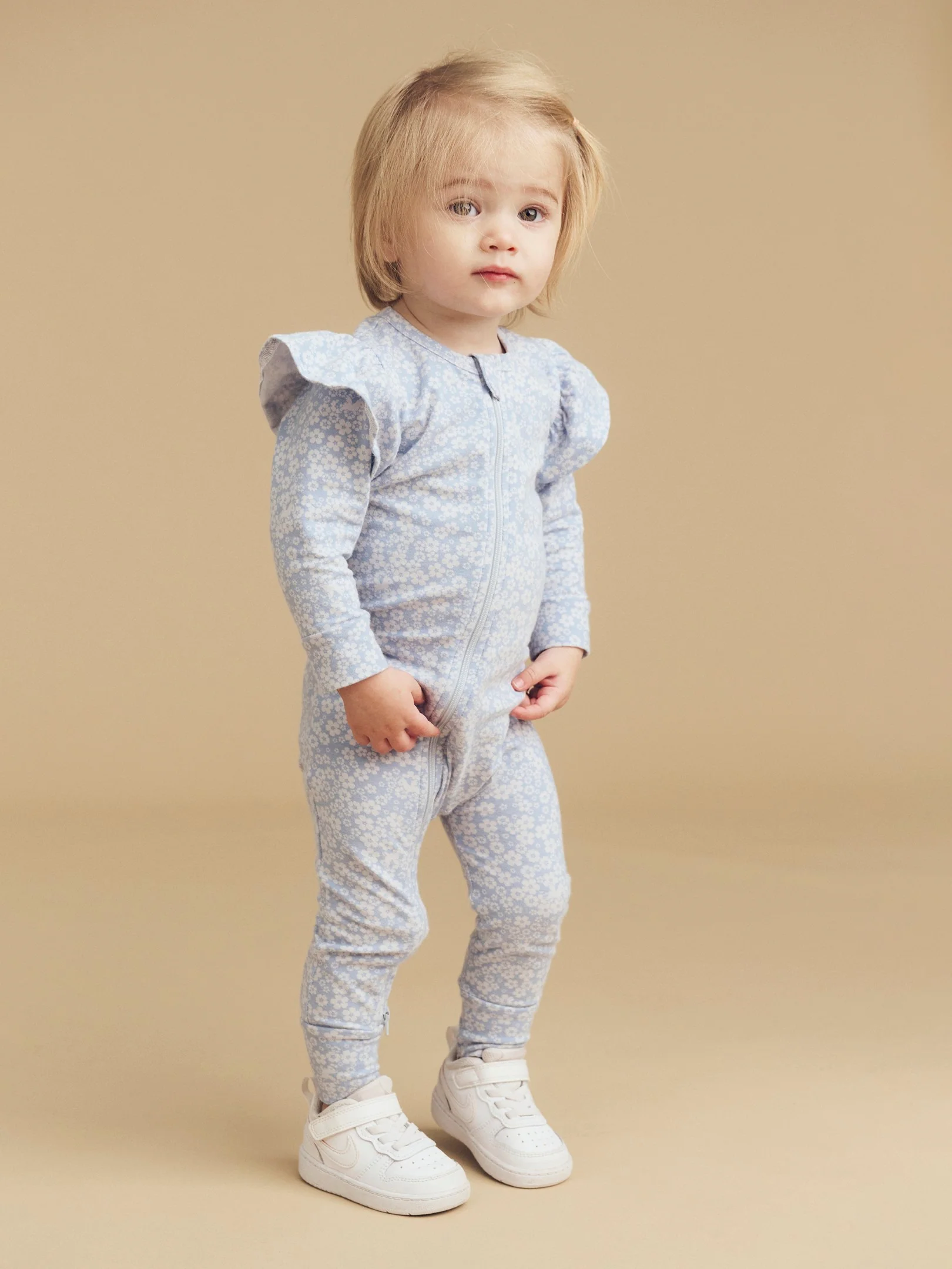 Unicorn Surprise Frill Romper - Dusty Blue - Image 2