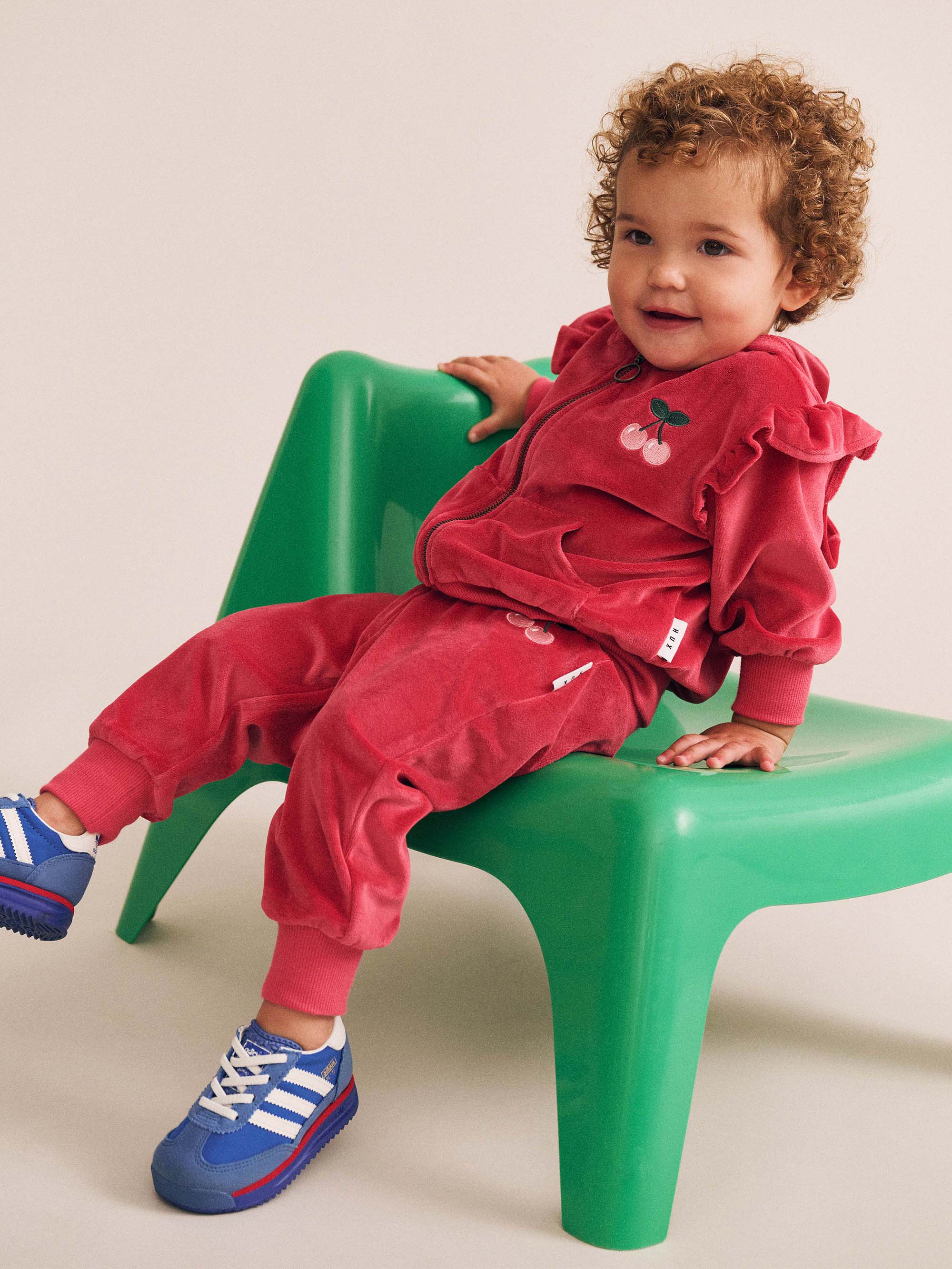 Very Cherry Velour Zip Up Hoodie - Image 3