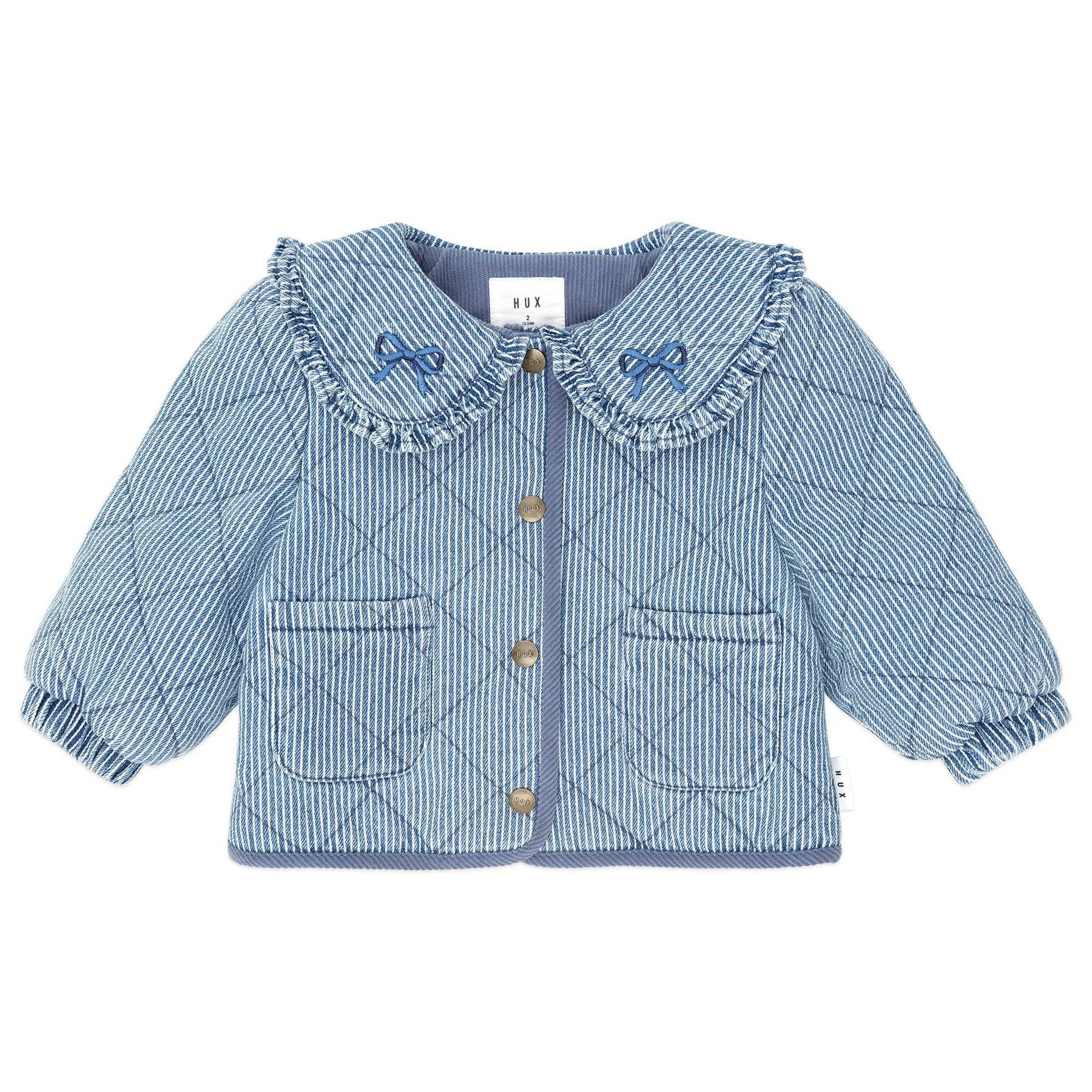 Vintage Bow Collar Denim Jacket