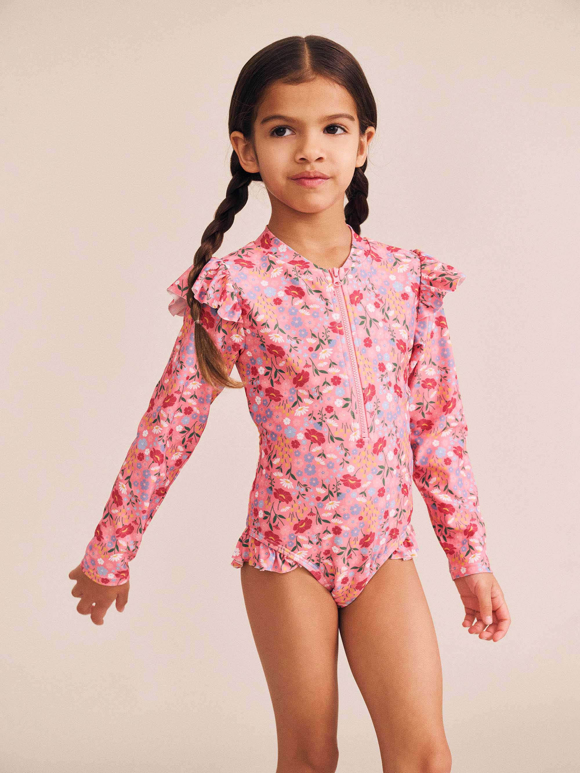 Vintage Floral Frill Swimsuit - Image 4