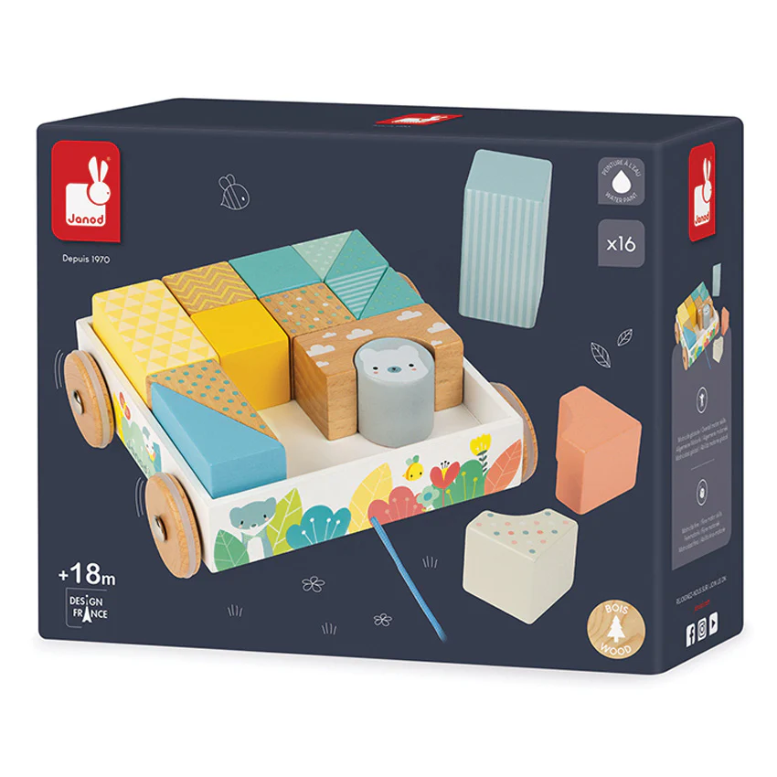 Pull Along Blocks Cart - Image 2