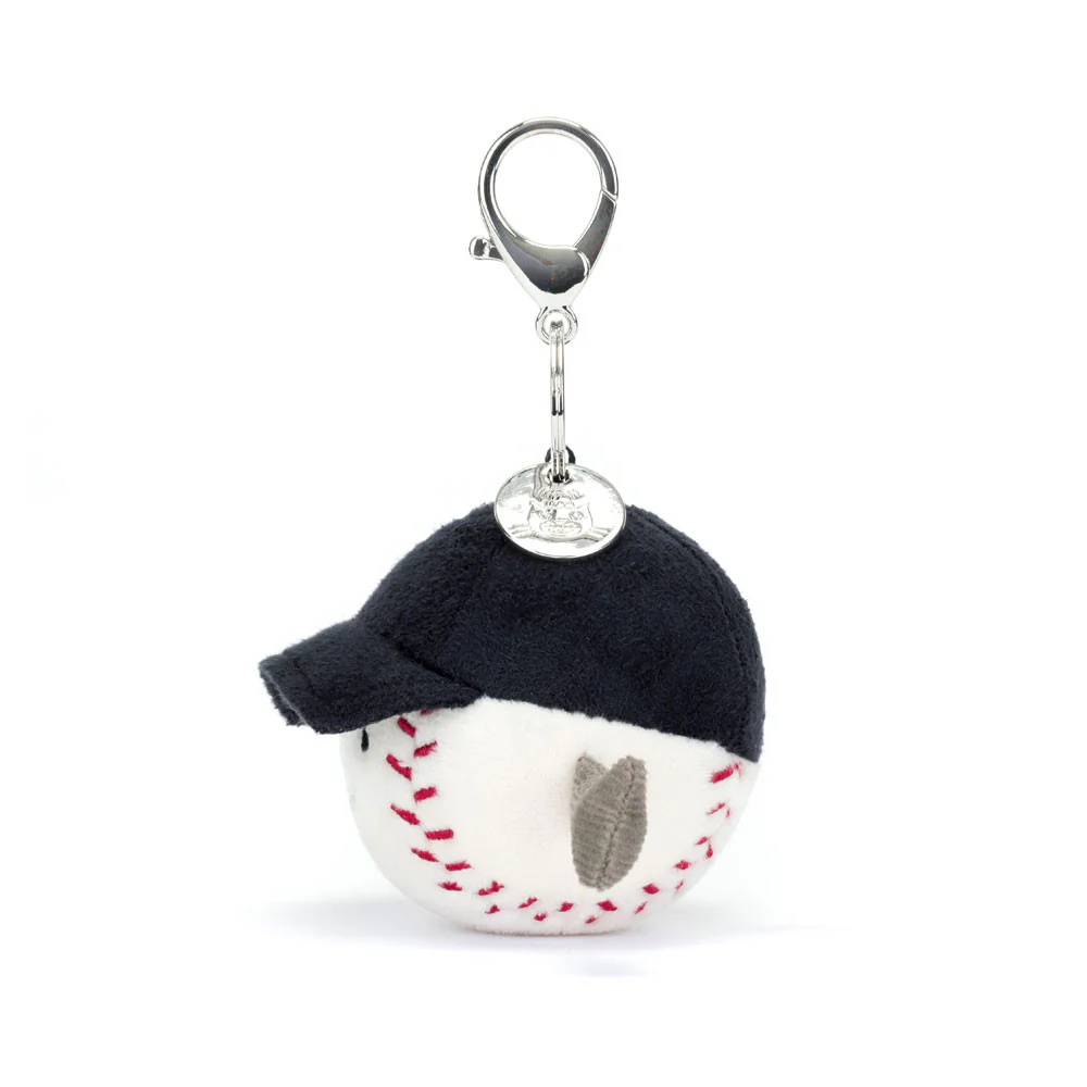 Jellycat Amuseables Sports Baseball Bag Charm - Image 2