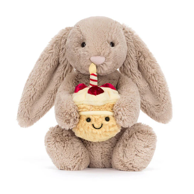 Jellycat Bashful Beige Birthday Bunny - Image 4