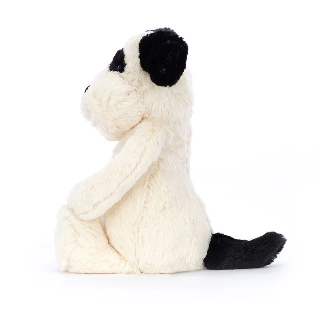 Jellycat Bashful Black & Cream Puppy Medium - Image 3