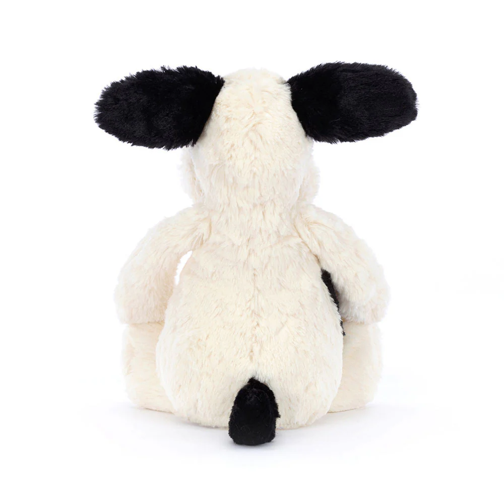 Jellycat Bashful Black & Cream Puppy Medium - Image 4