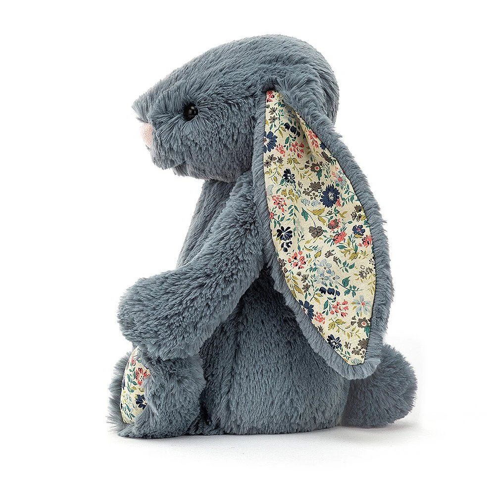 Jellycat Bashful Blossom Bunny Medium - Dusky Blue - Image 2