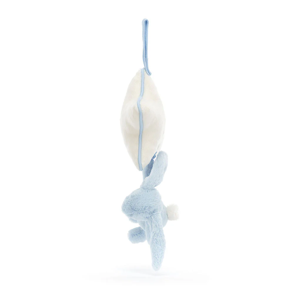 Jellycat Bashful Bunny Musical Pull - Blue - Image 2