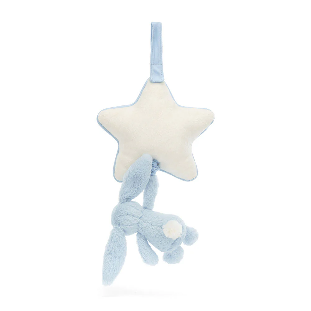Jellycat Bashful Bunny Musical Pull - Blue - Image 3