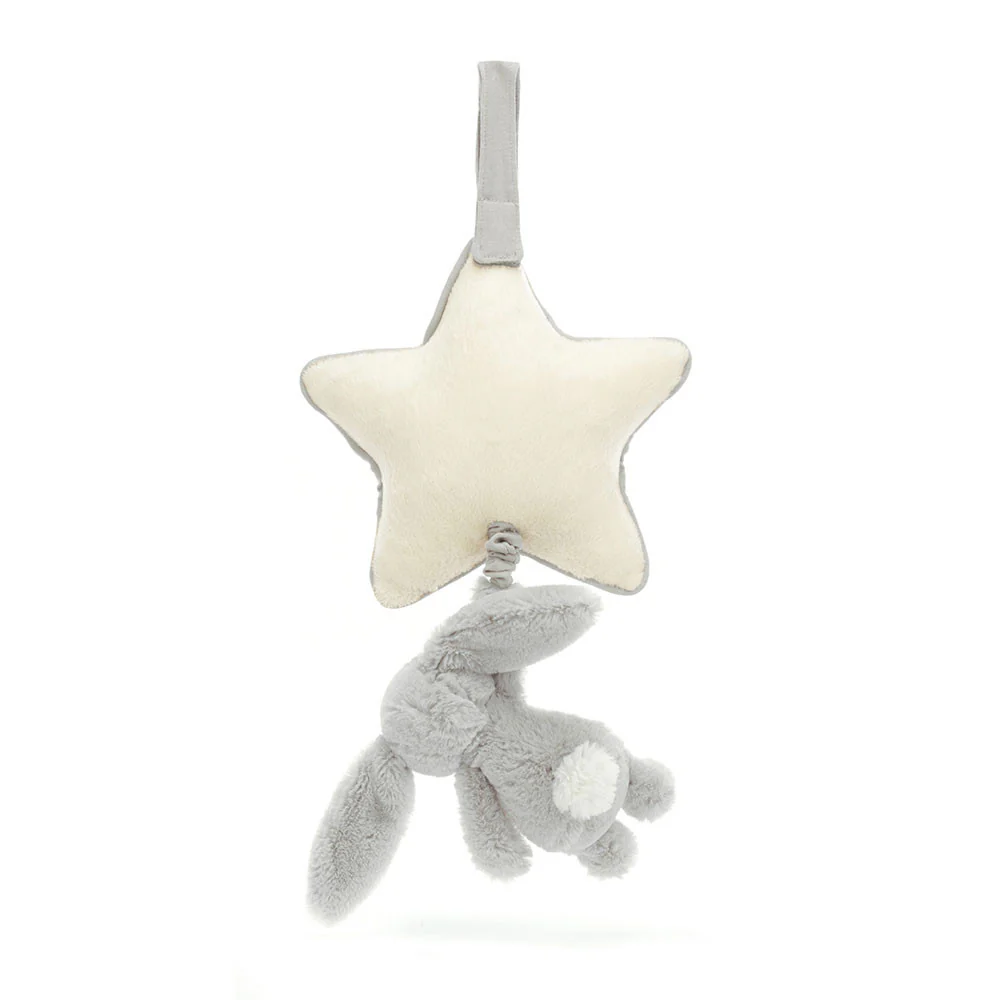 Jellycat Bashful Bunny Musical Pull - Silver - Image 3