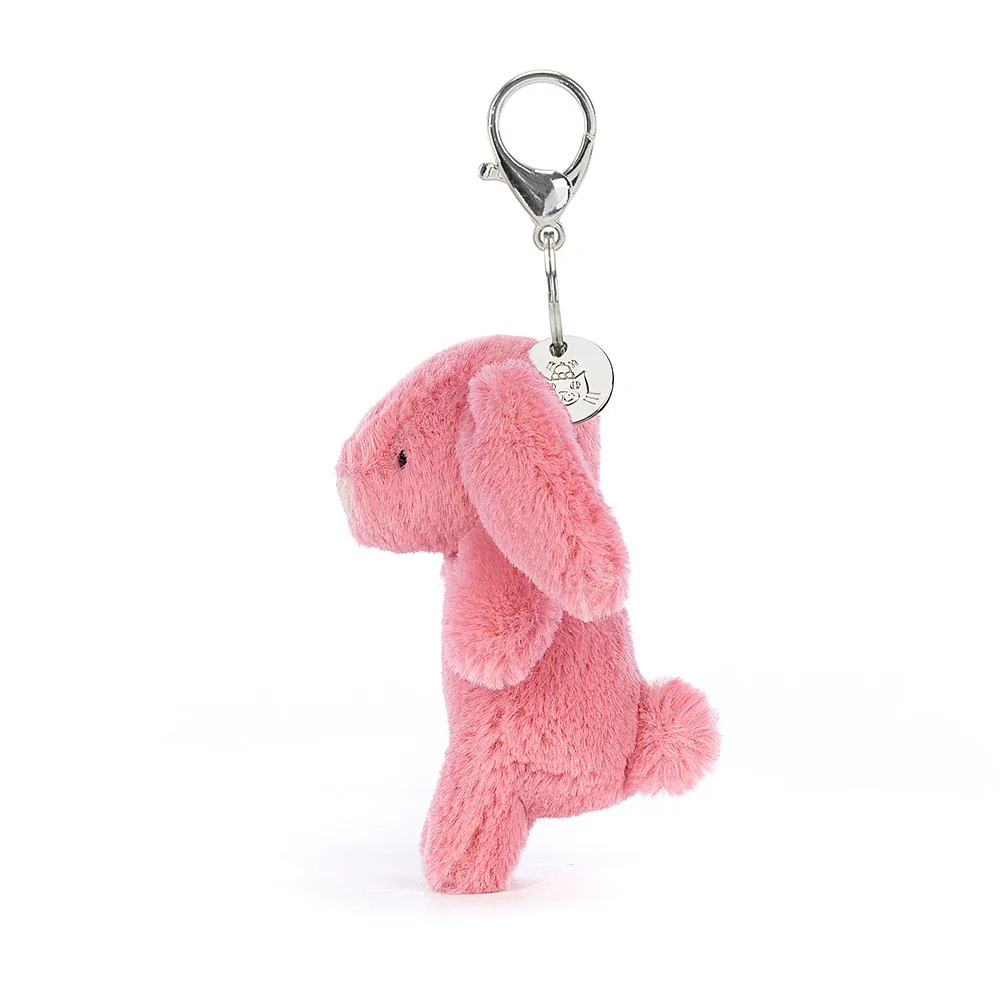 Jellycat Bashful Bunny Pink Bag Charm - Image 2