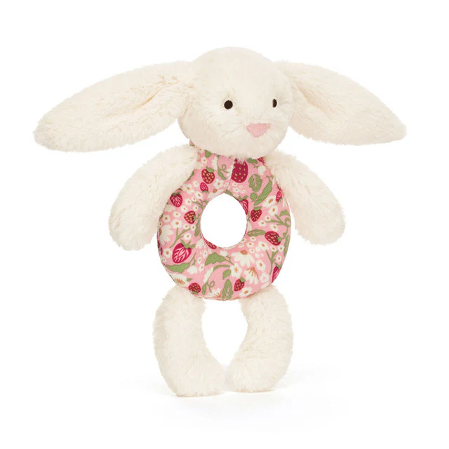 Jellycat Bashful Bunny Ring Rattle - Blossom Cream