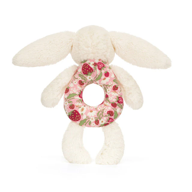 Jellycat Bashful Bunny Ring Rattle - Blossom Cream - Image 4