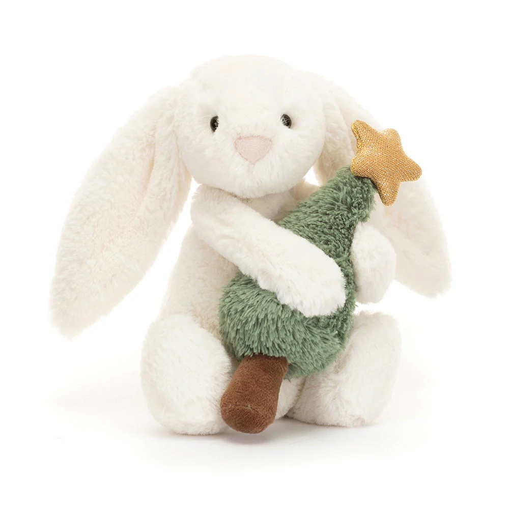 Jellycat Bashful Bunny with Christmas Tree - Image 4