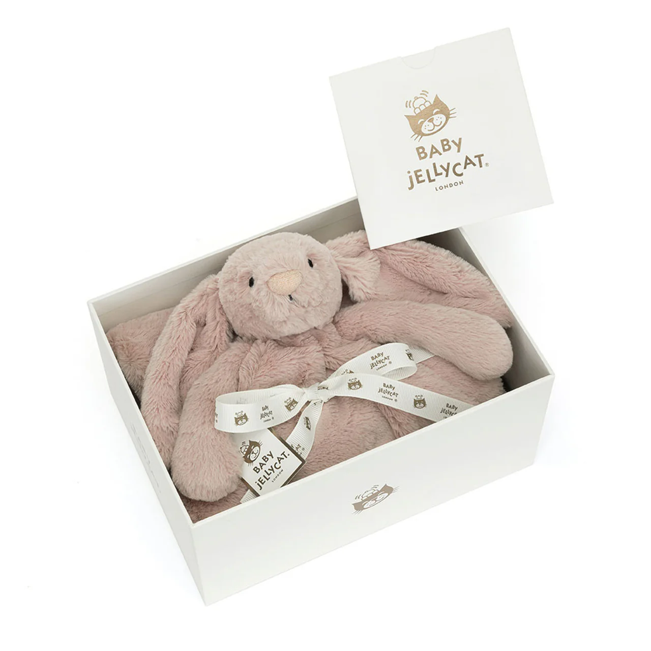 Jellycat Bashful Luxe Bunny Rosa Blankie - Image 2