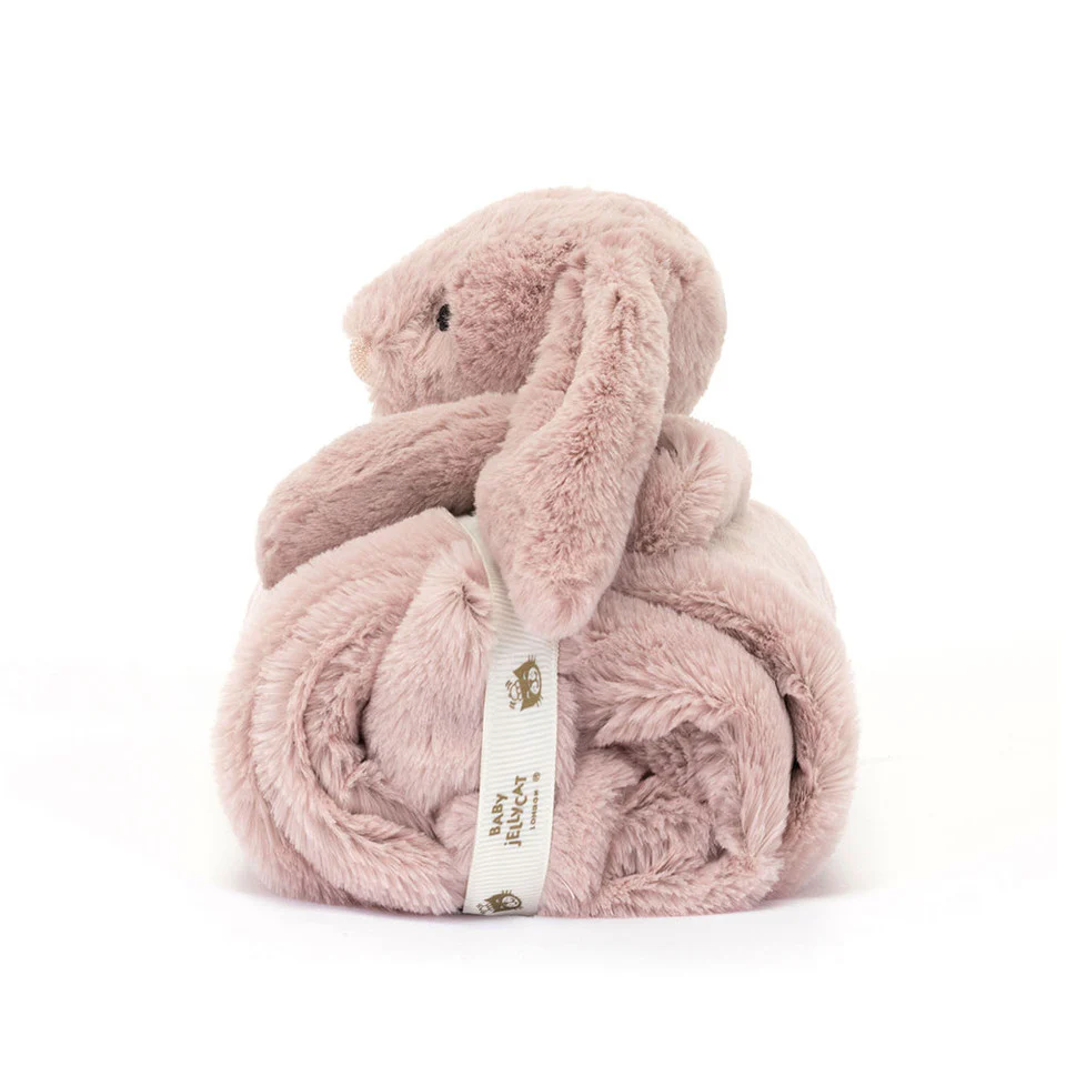 Jellycat Bashful Luxe Bunny Rosa Blankie - Image 4