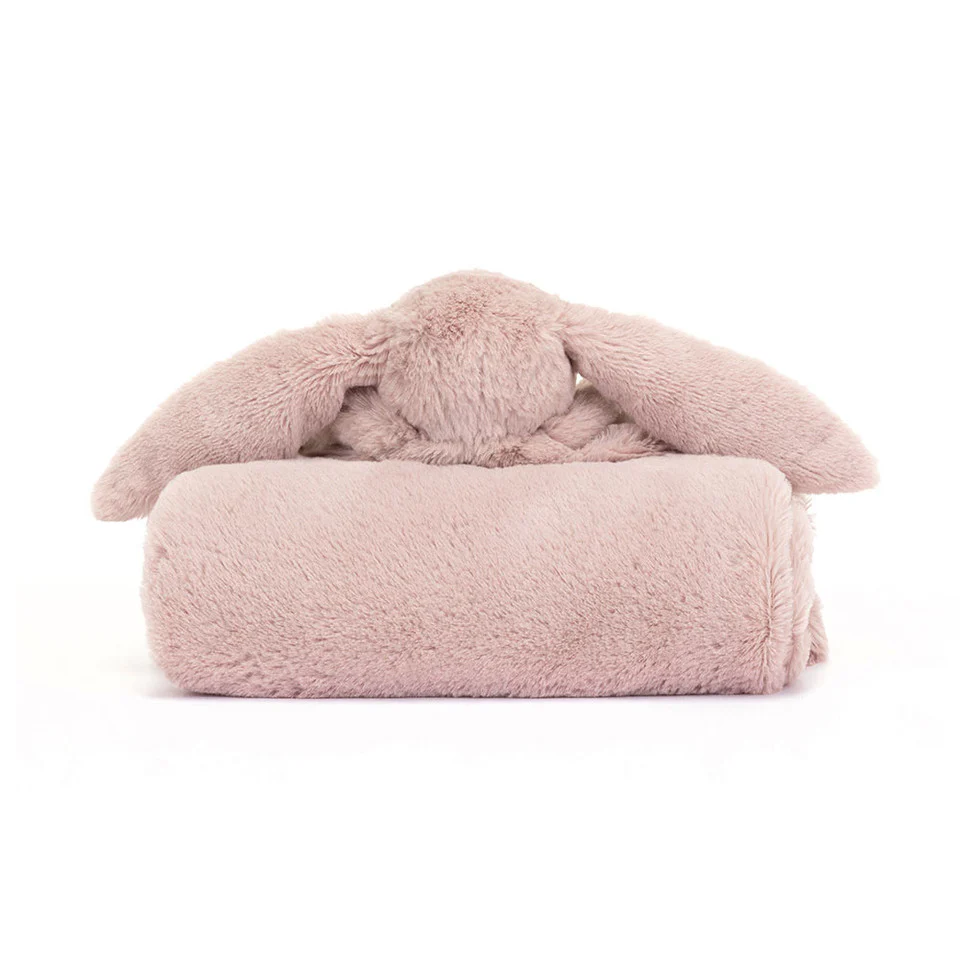 Jellycat Bashful Luxe Bunny Rosa Blankie - Image 5