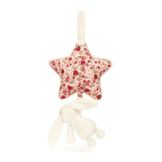 Jellycat Blossom Cream Bunny 'Berry' Musical Pull - Image 3