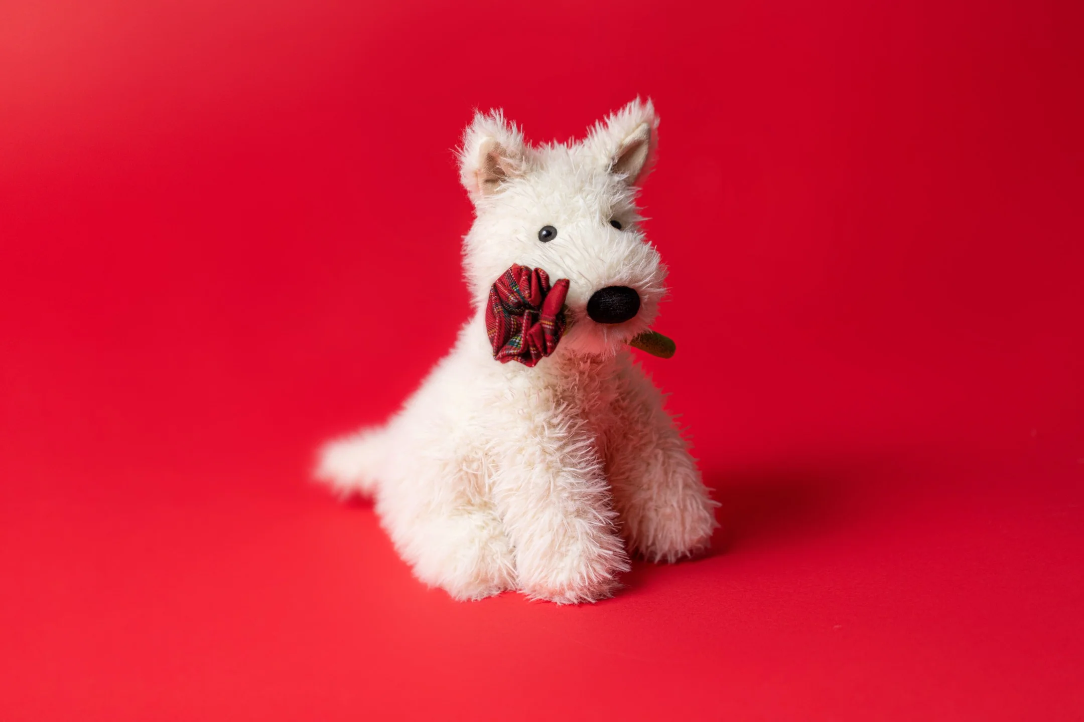 Jellycat Munro Dog Holding Rose - Image 2