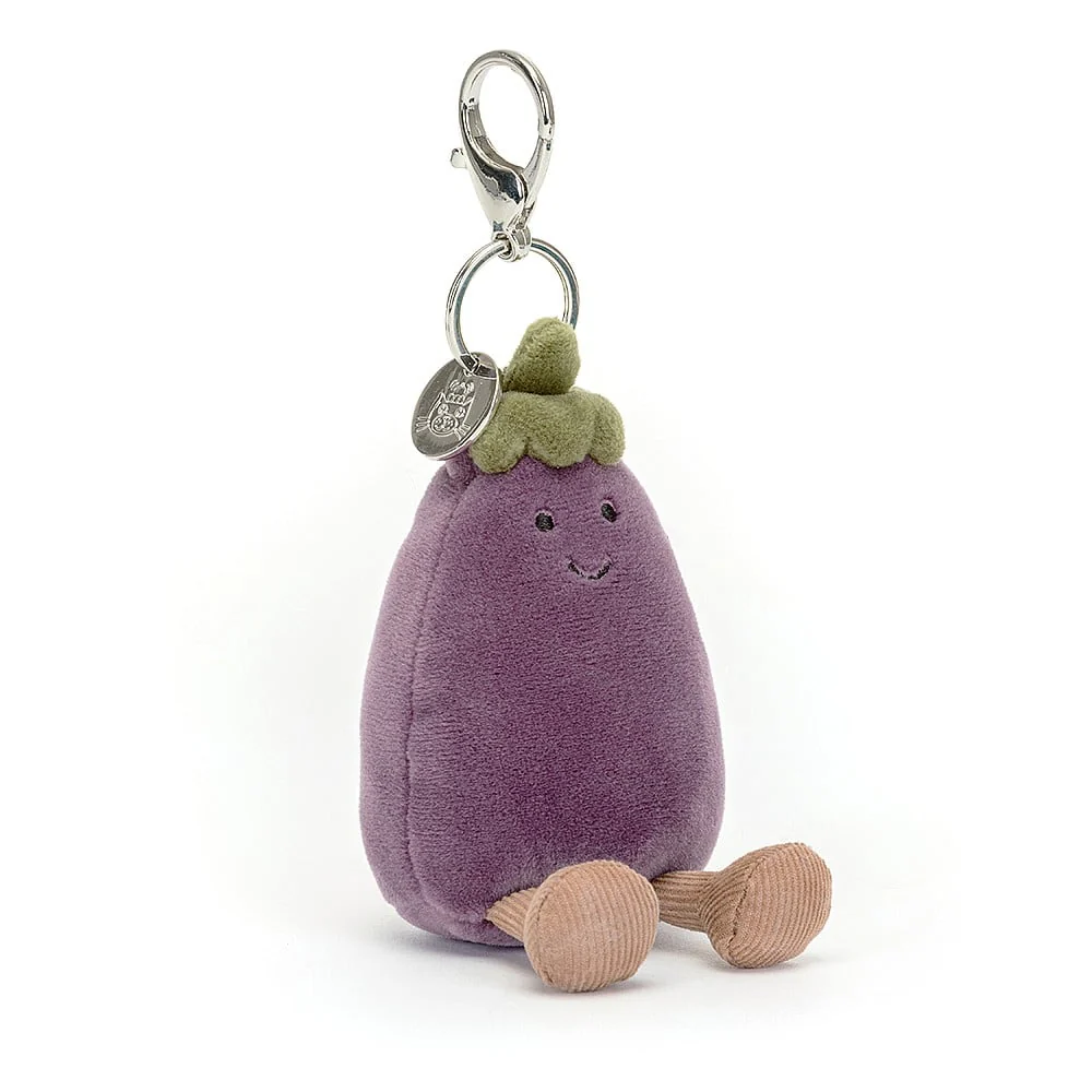 Jellycat Vivacious Vegetable Bag Charm - Aubergine - Image 4