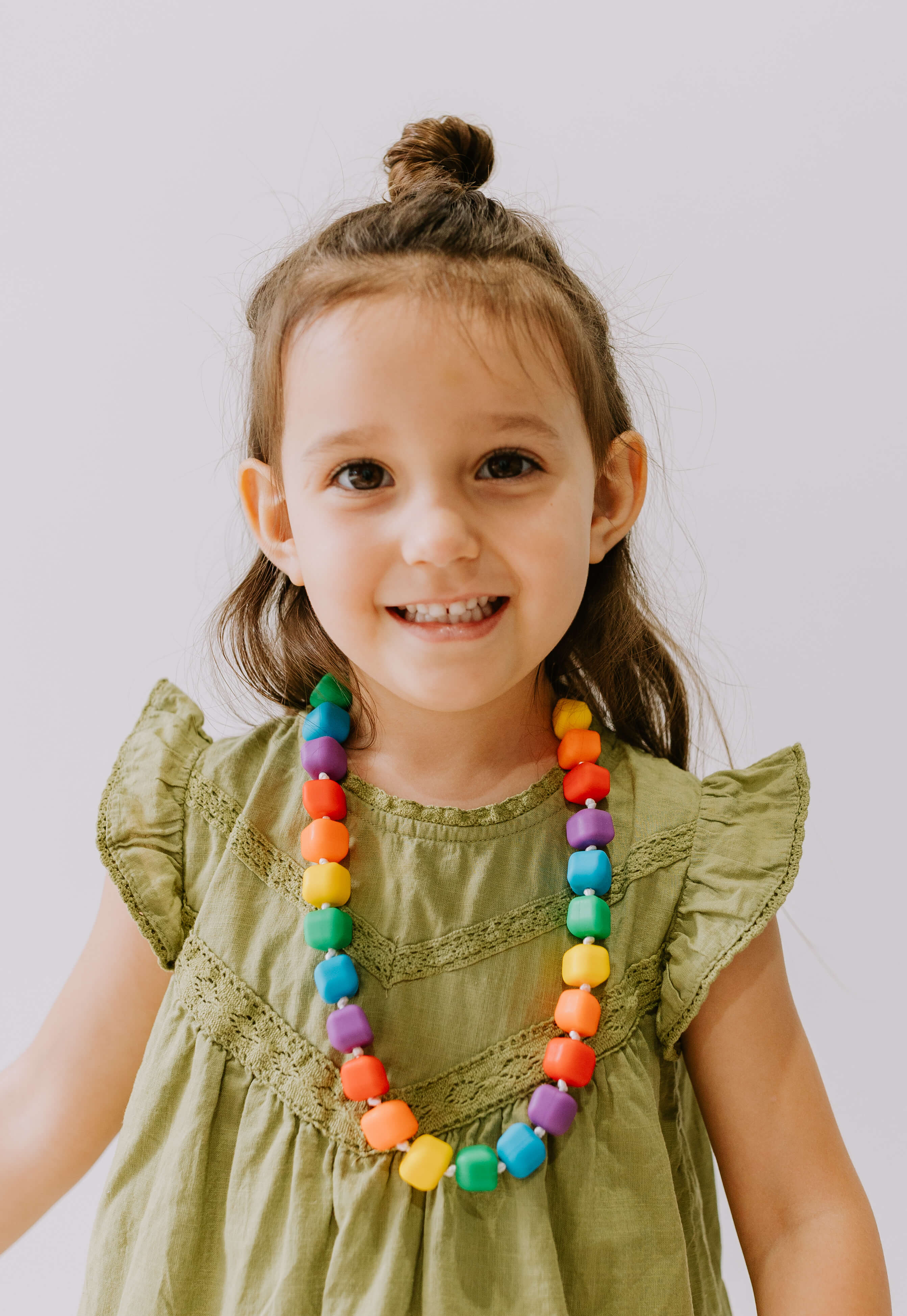 Princess & the Pea Necklace - Bright Rainbow - Image 2