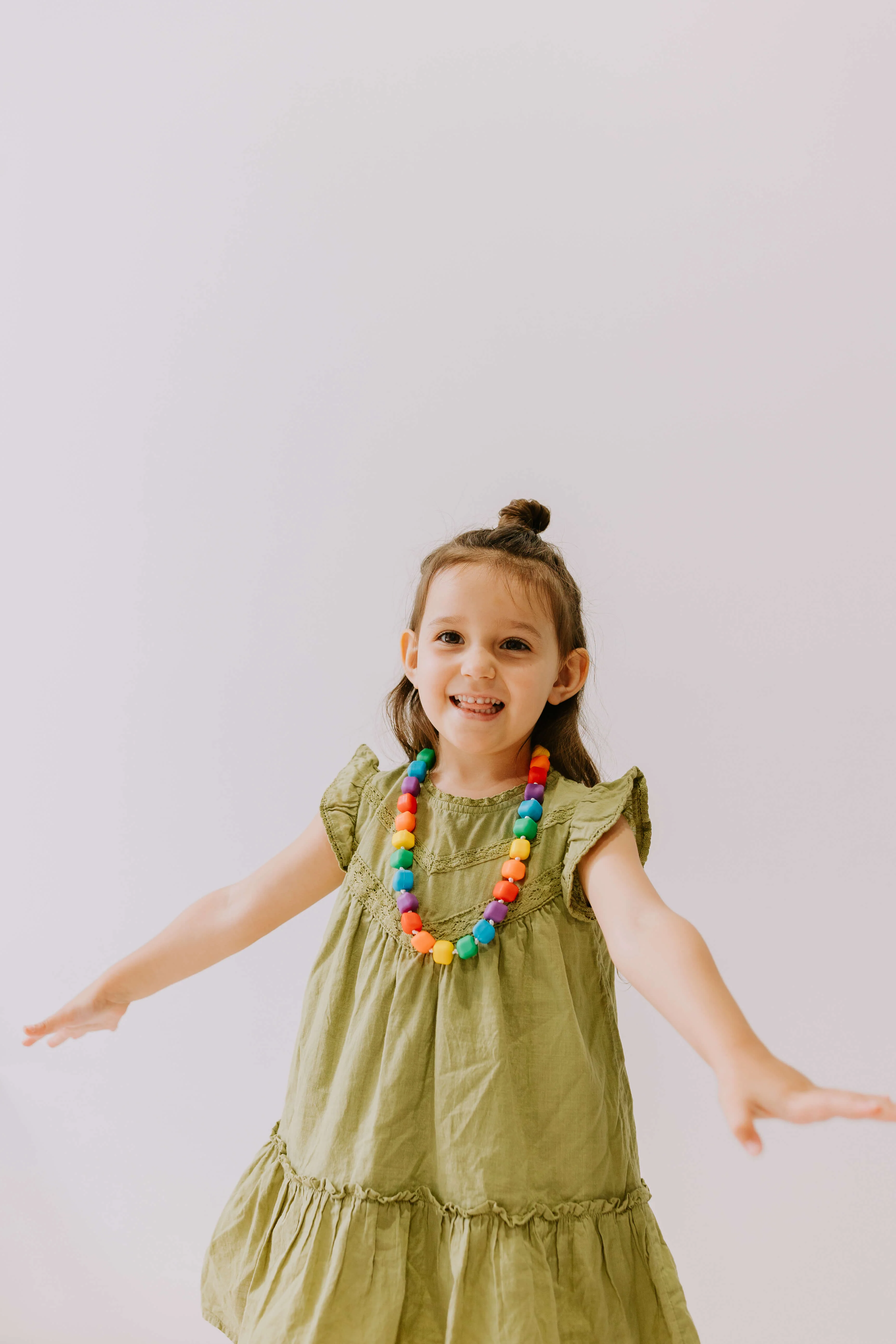 Princess & the Pea Necklace - Bright Rainbow - Image 4
