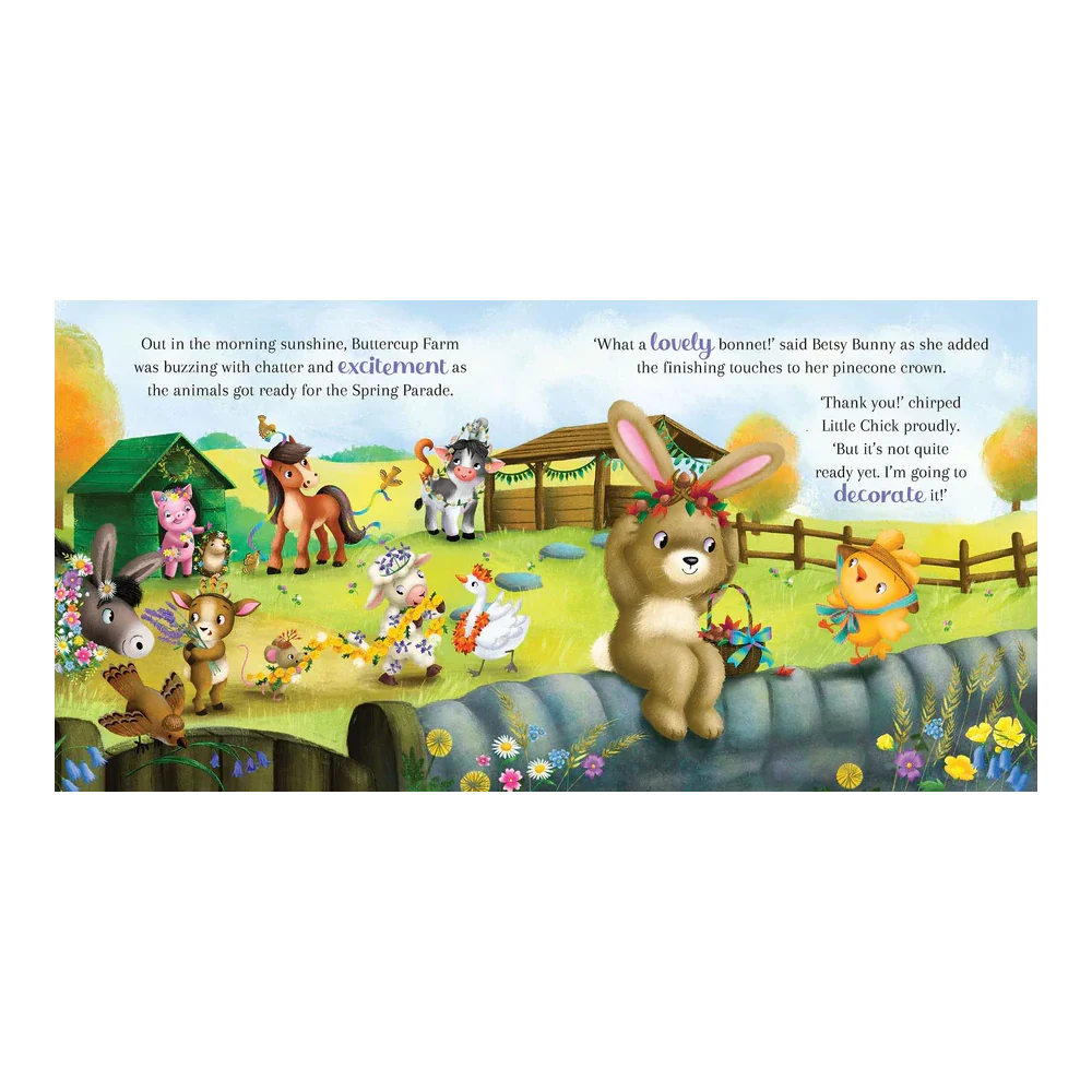 Story Time - Padded Board Book - Little Chicks Spring Bonnet - Image 4