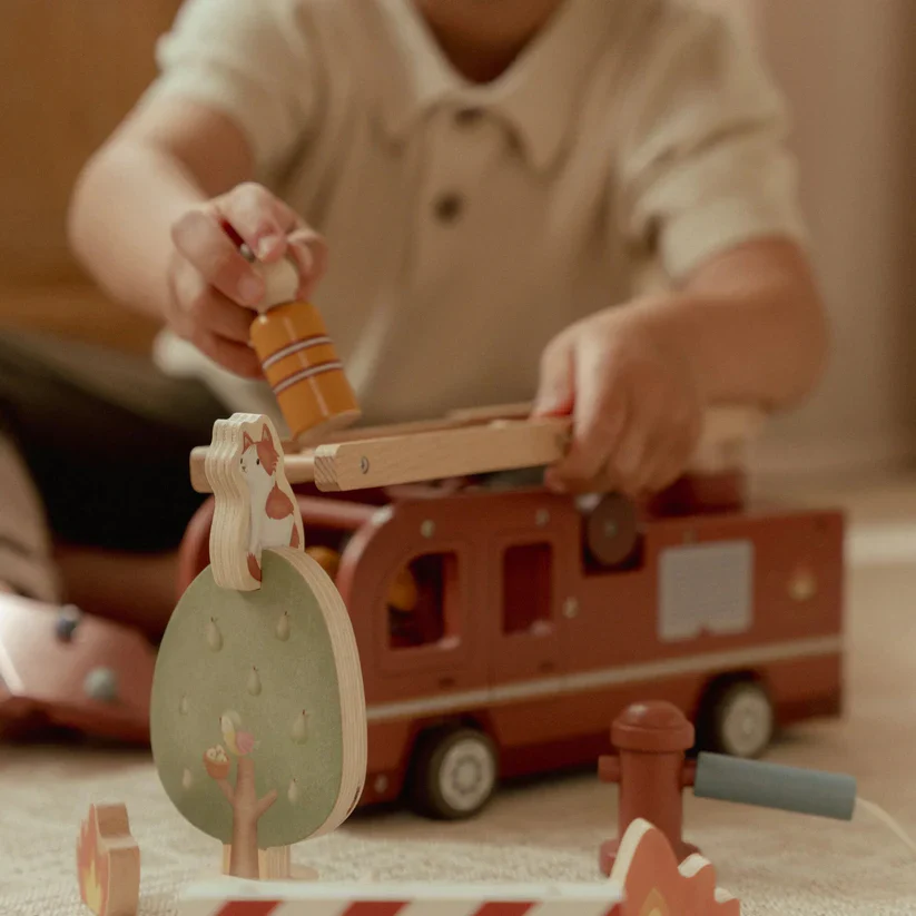 Wooden Fire Truck Set - Image 2