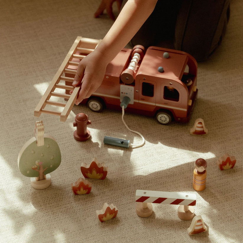 Wooden Fire Truck Set - Image 3