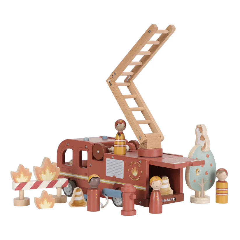 Wooden Fire Truck Set - Image 5