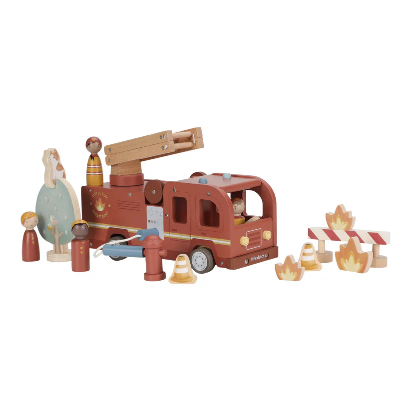 Wooden Fire Truck Set - Image 7