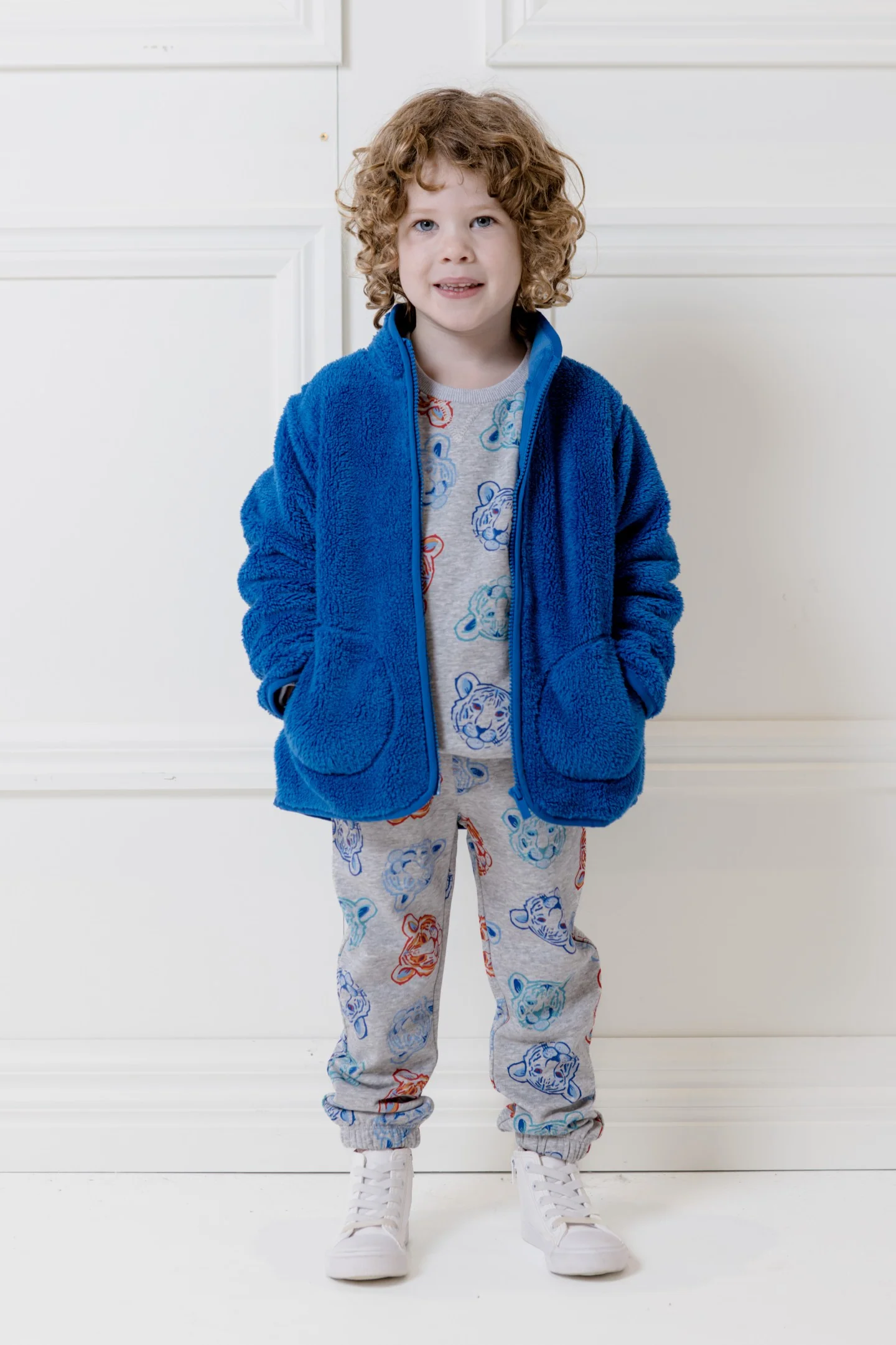Milky Blue Sherpa Jacket - Image 2
