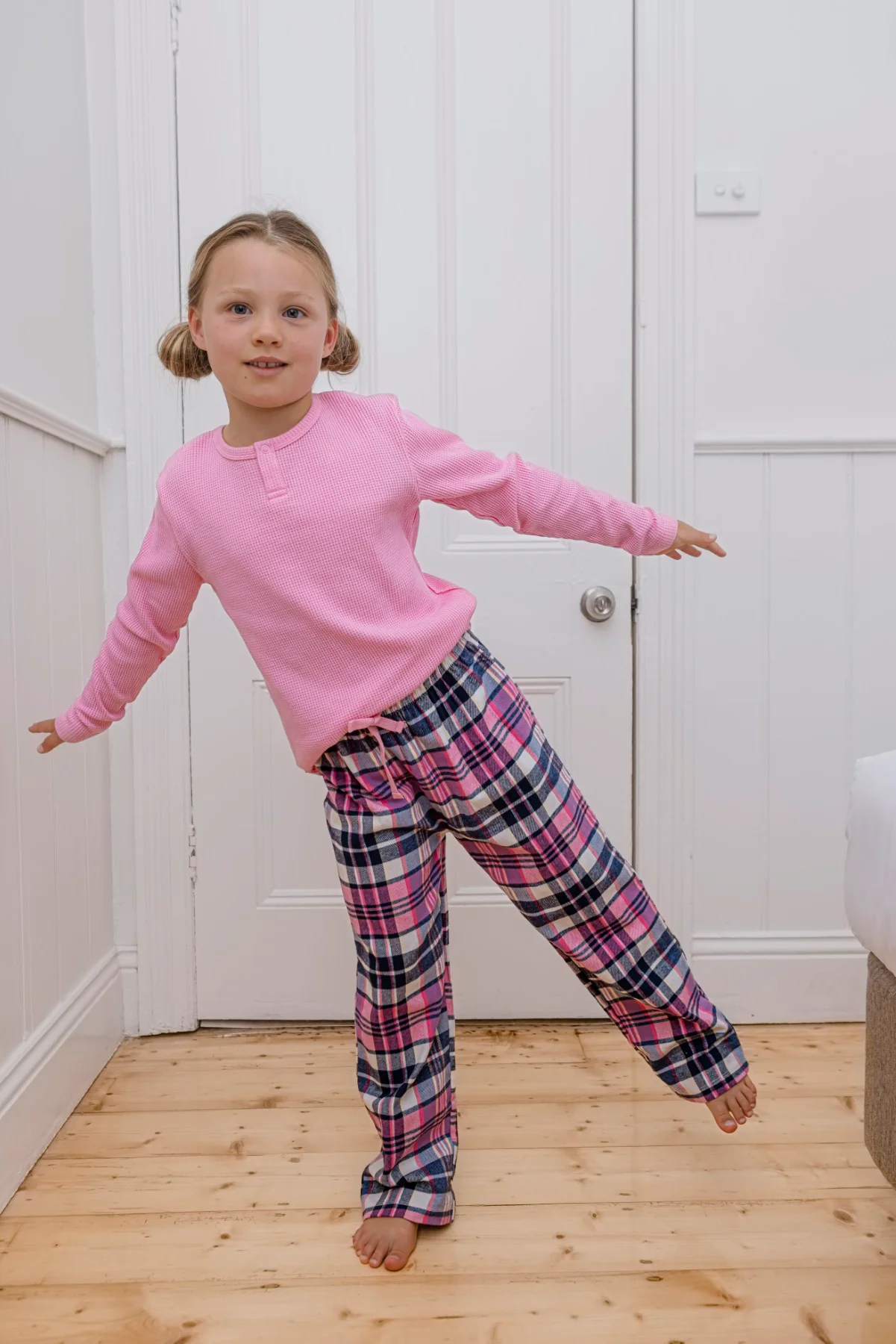 Chester Check PJ's - Marshmellow - Image 2