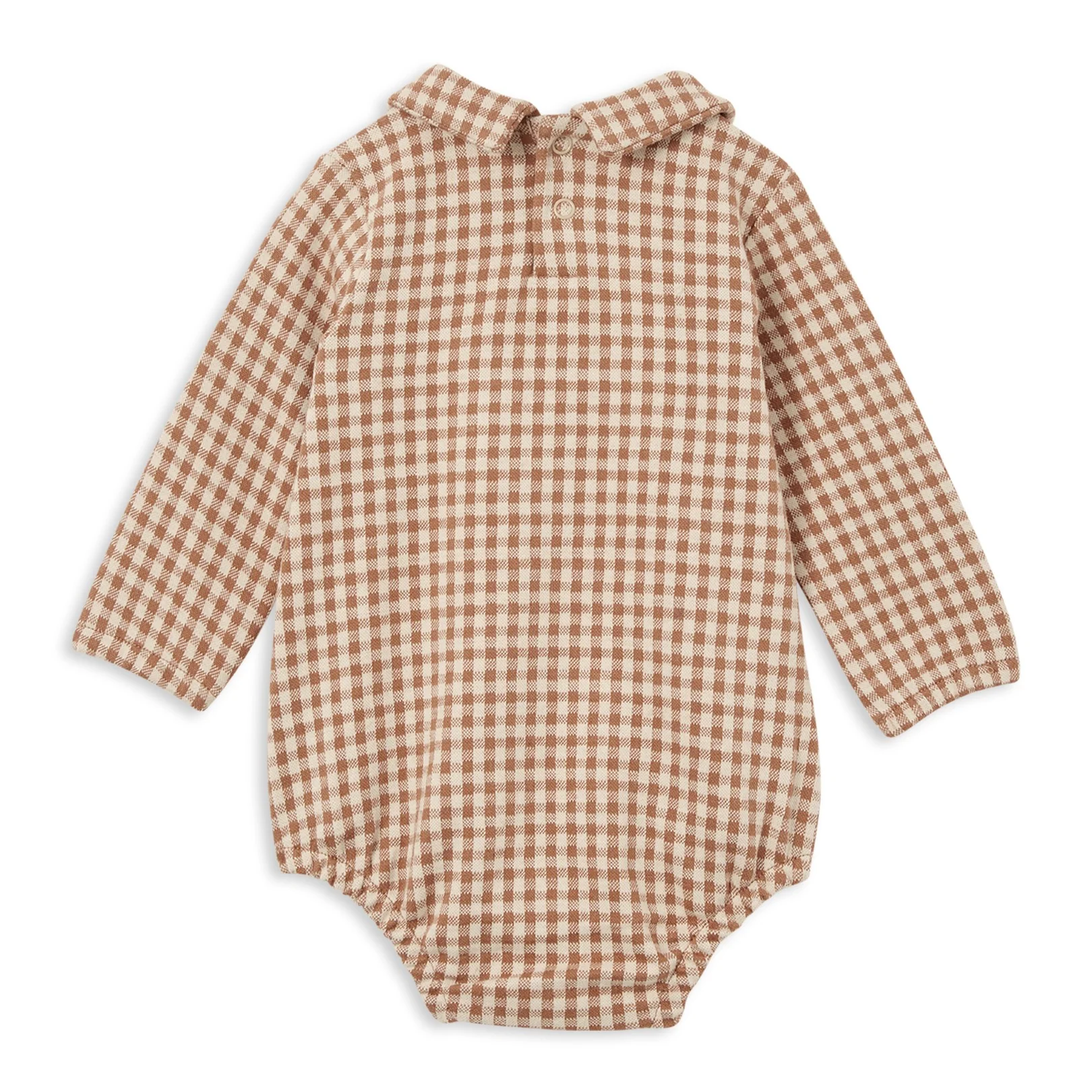 Collared Playsuit - Check - Image 2
