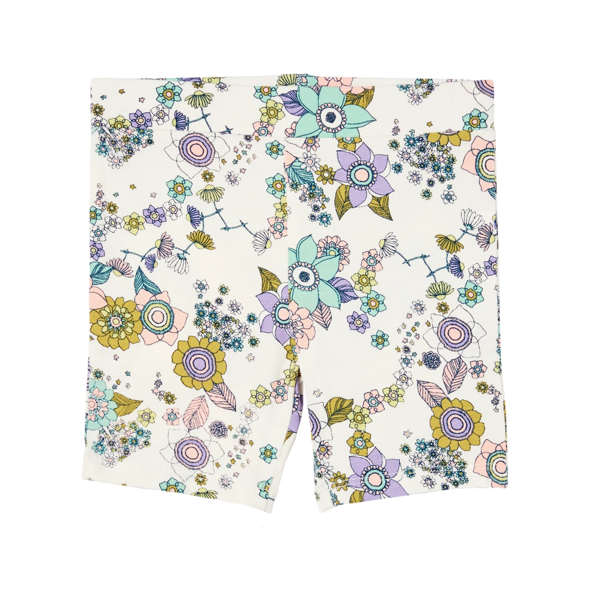 Milky Daisy Chain Bike Short - Off White