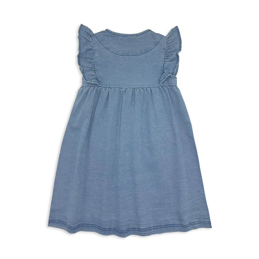 Denim Frill Dress - Image 6