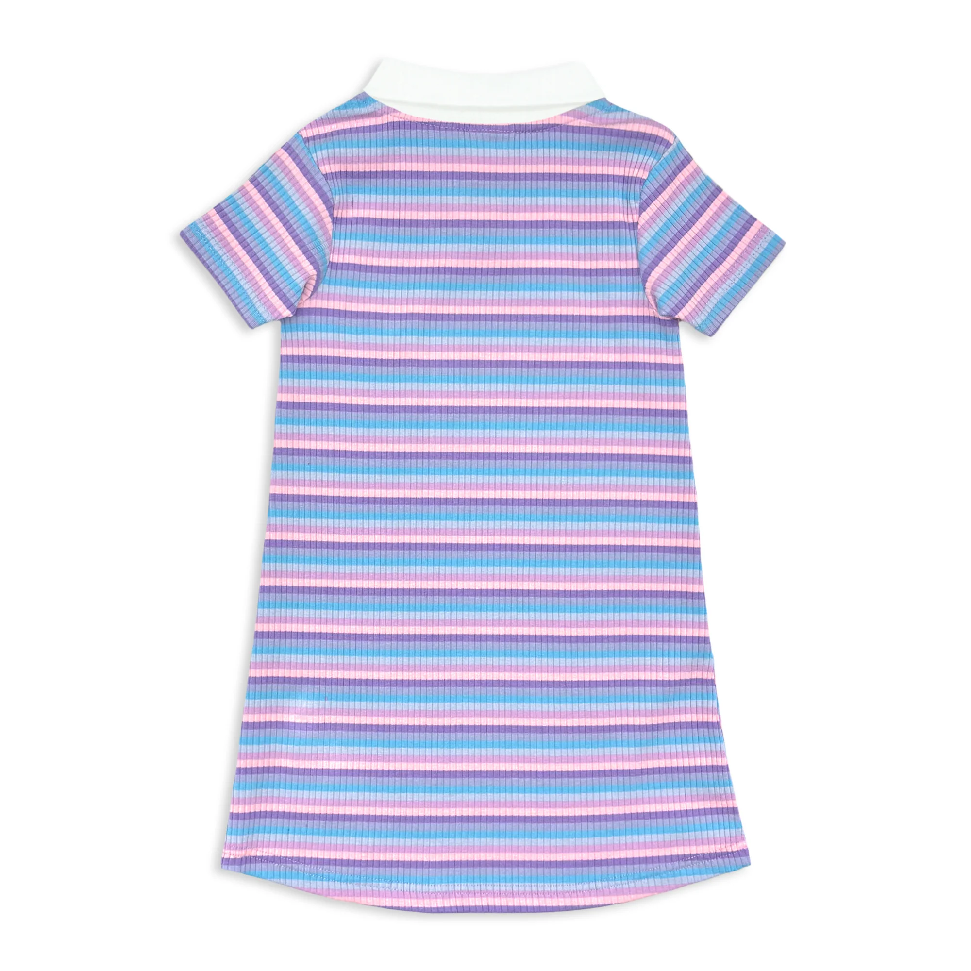 Lilac Stripe Rib Dress - Image 2