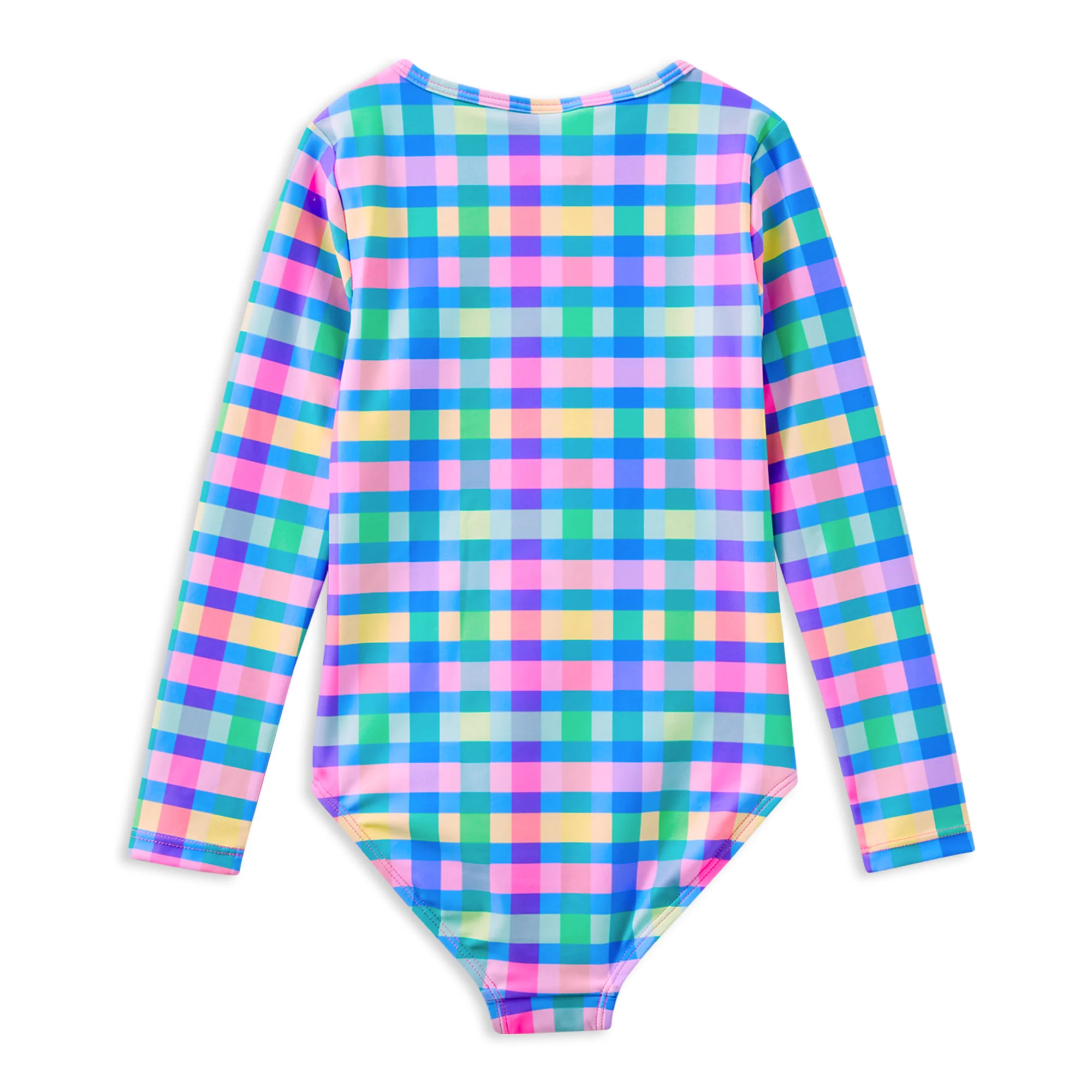 Picnic Check Long Sleeve Swimsuit - Image 7