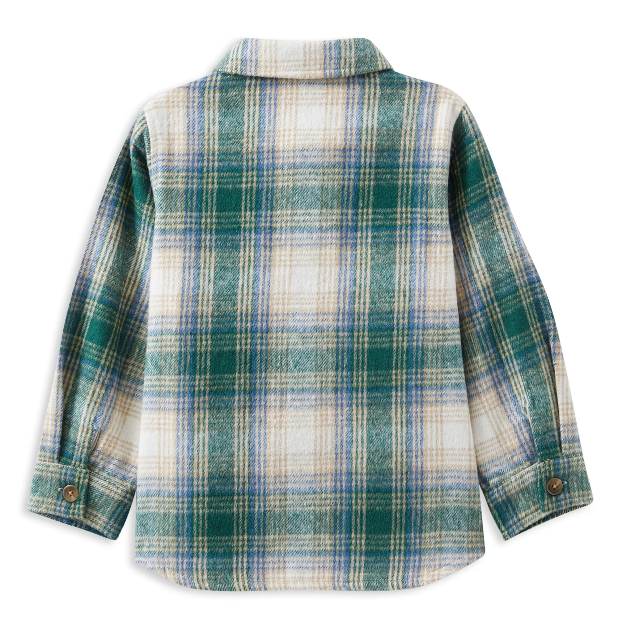 Milky Green Check Overshirt - Image 3