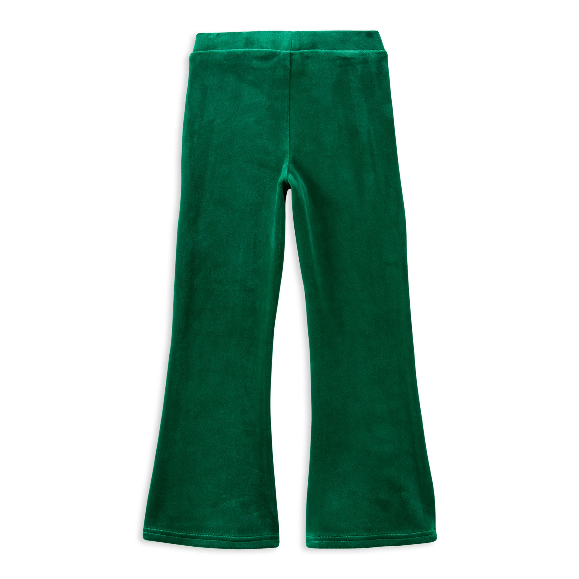 Milky Green Velour Flares - Image 2