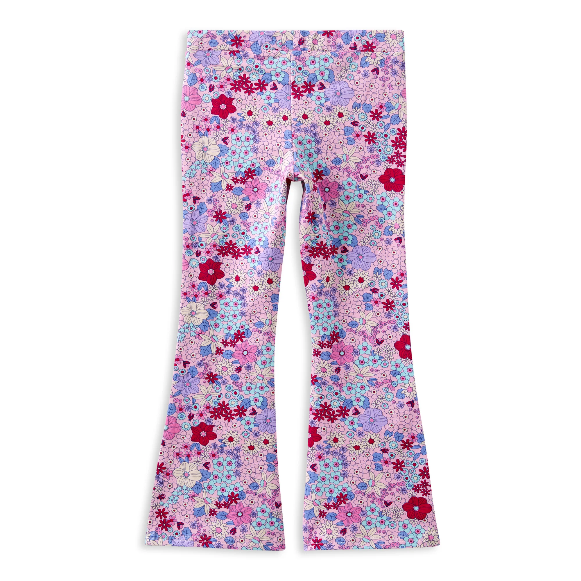 Milky Lilac Bloom Flared Leggings - Image 2