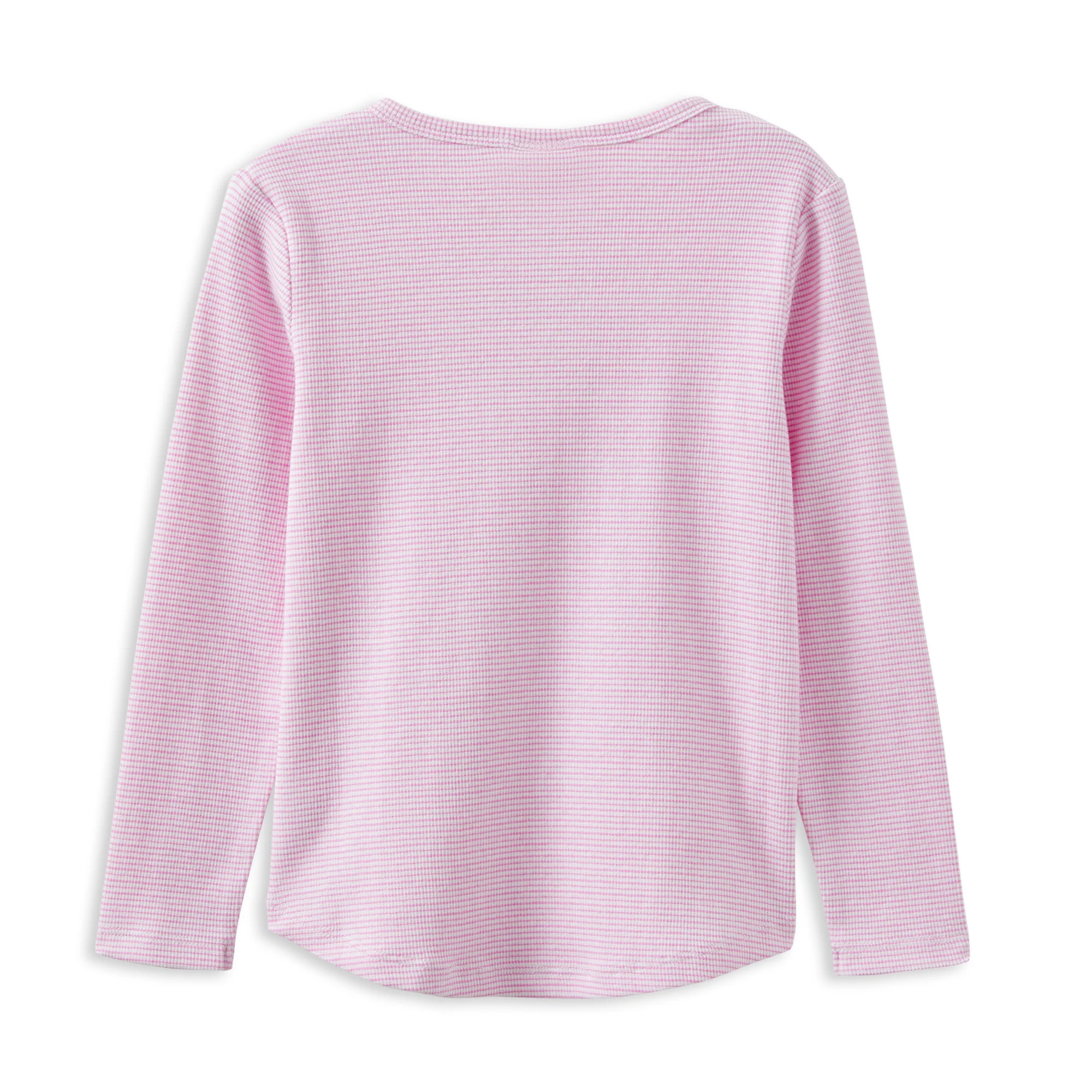 Milky Pink Stripe Henley - Image 2