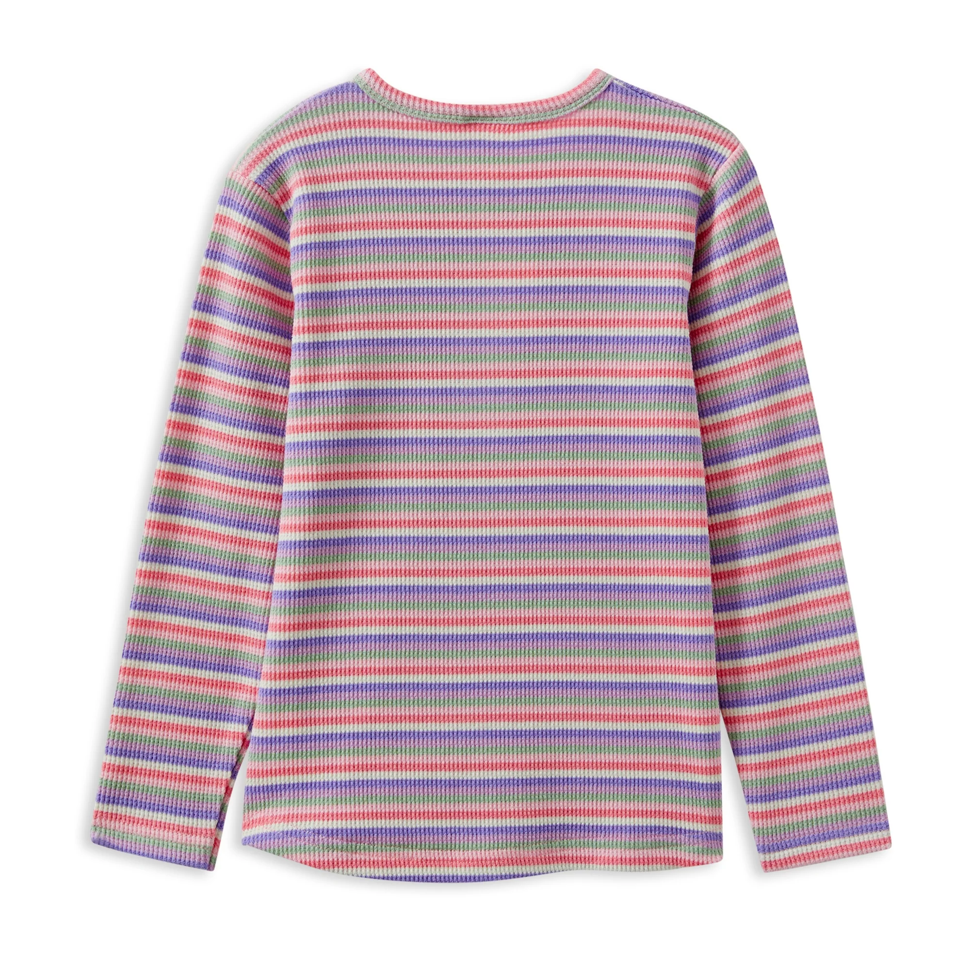 Milky Stripe Waffle Henley - Image 2